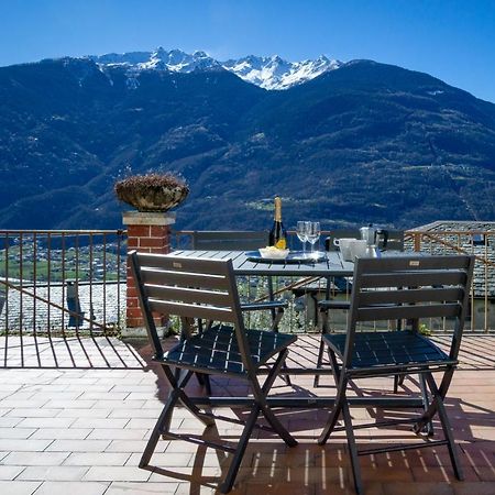 Panoramic Apartment Italian Alps Valtellina Near Sondrio, Tirano Poggiridenti Kültér fotó