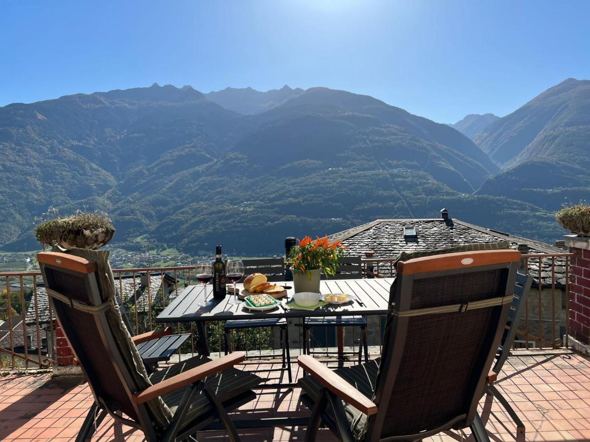 Panoramic Apartment Italian Alps Valtellina Near Sondrio, Tirano Poggiridenti Kültér fotó