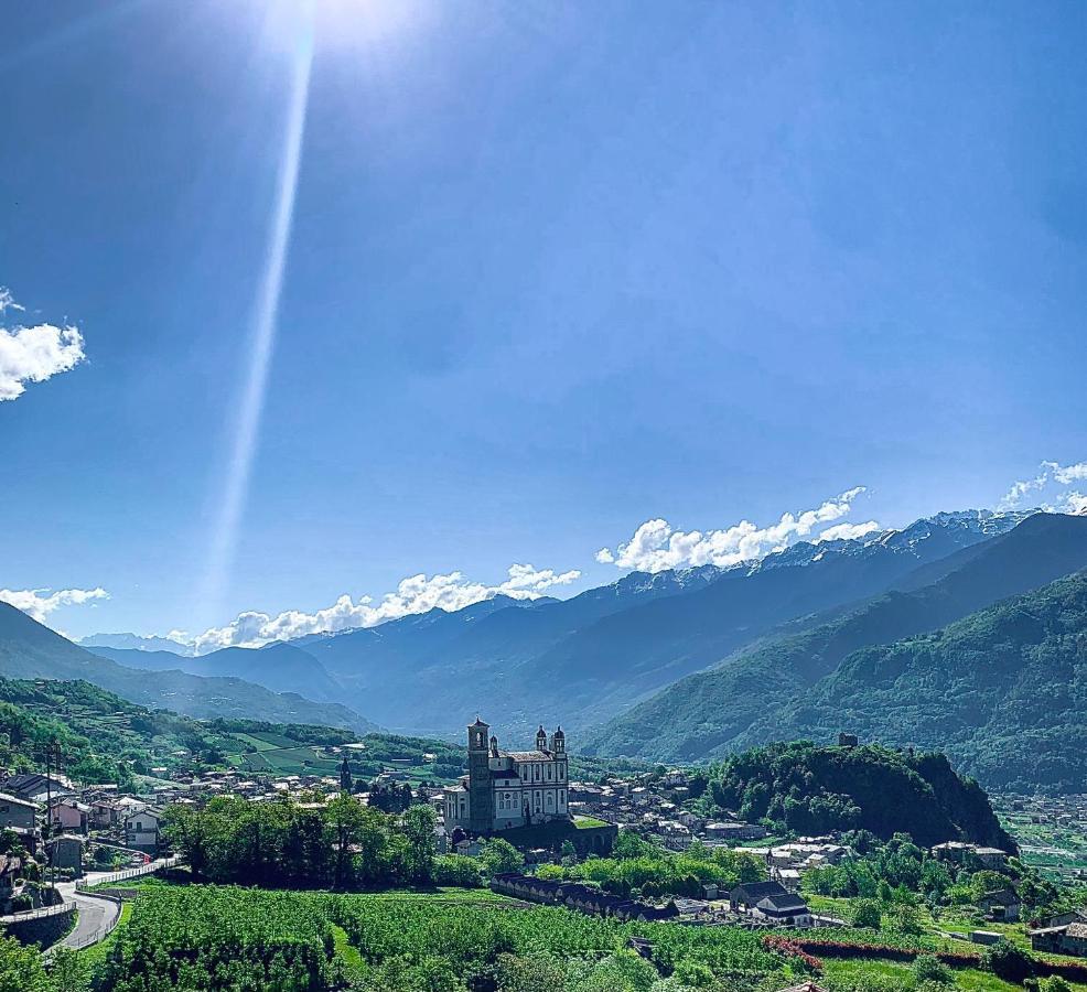 Panoramic Apartment Italian Alps Valtellina Near Sondrio, Tirano Poggiridenti Kültér fotó