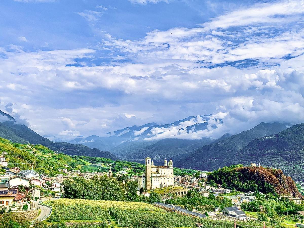 Panoramic Apartment Italian Alps Valtellina Near Sondrio, Tirano Poggiridenti Kültér fotó