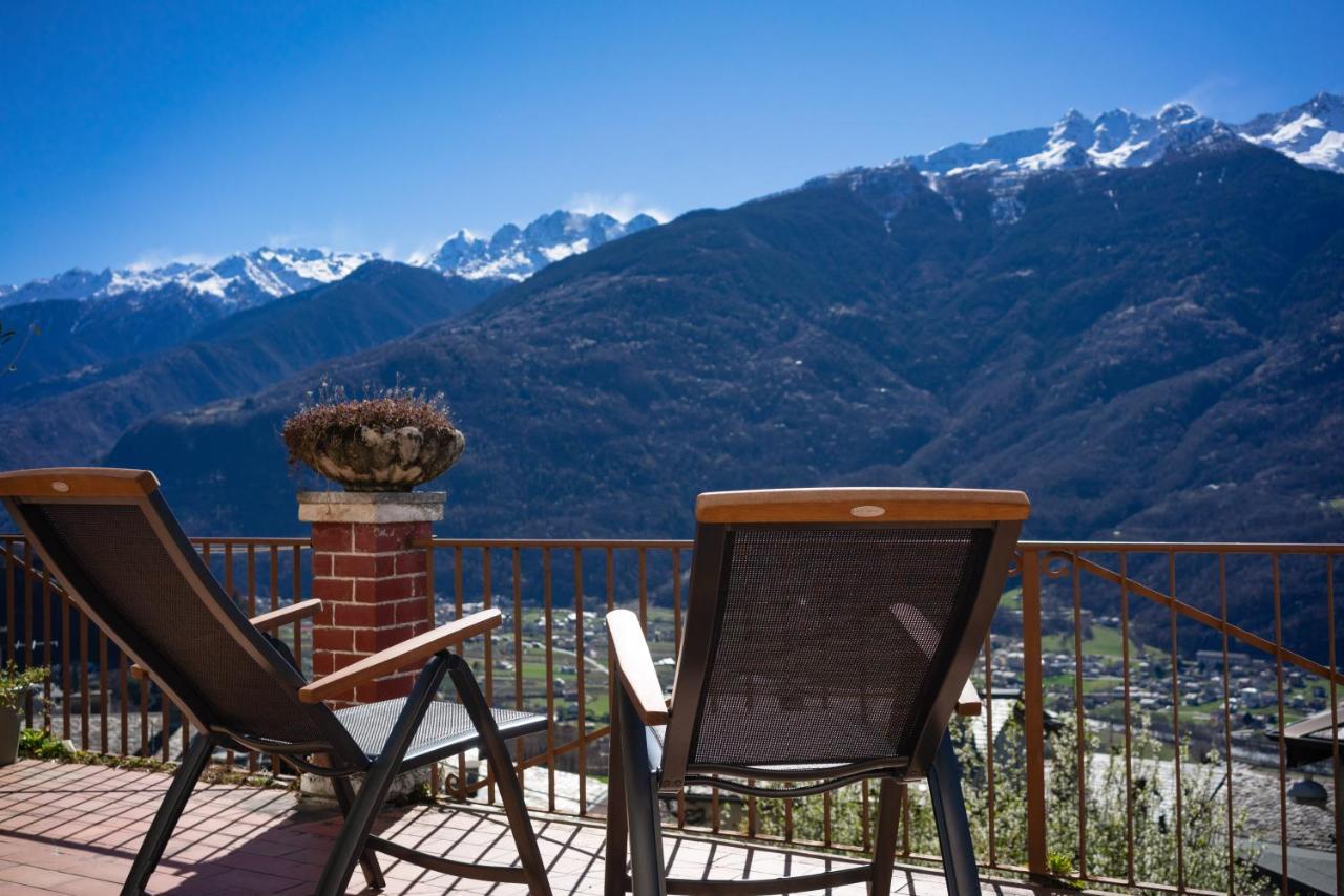 Panoramic Apartment Italian Alps Valtellina Near Sondrio, Tirano Poggiridenti Kültér fotó
